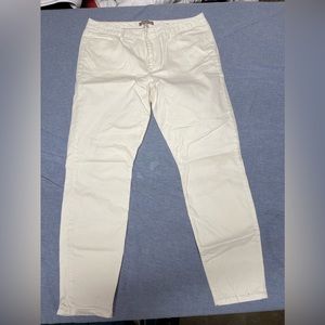 Banana Republic white ankle jeans